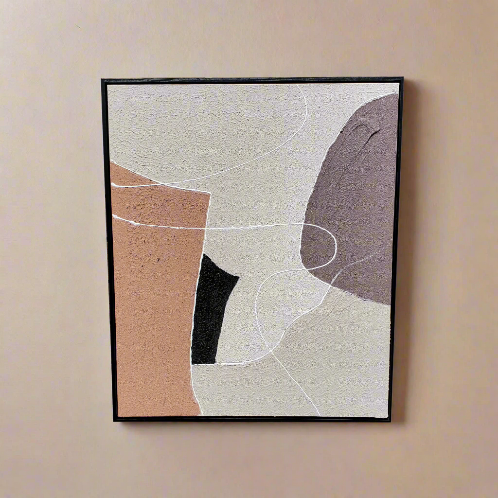 Guided Flow – Hand-Painted Oil on Canvas (20x24in) Gallery Wrapped with Frame