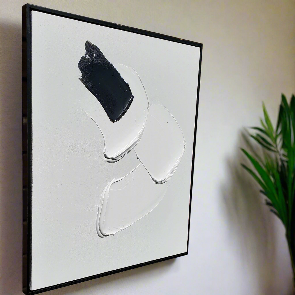 Fluid Poise – Hand-Painted Oil on Canvas (20x24in) Gallery Wrapped with Frame